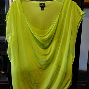 Women's Lime Green Drape Top
